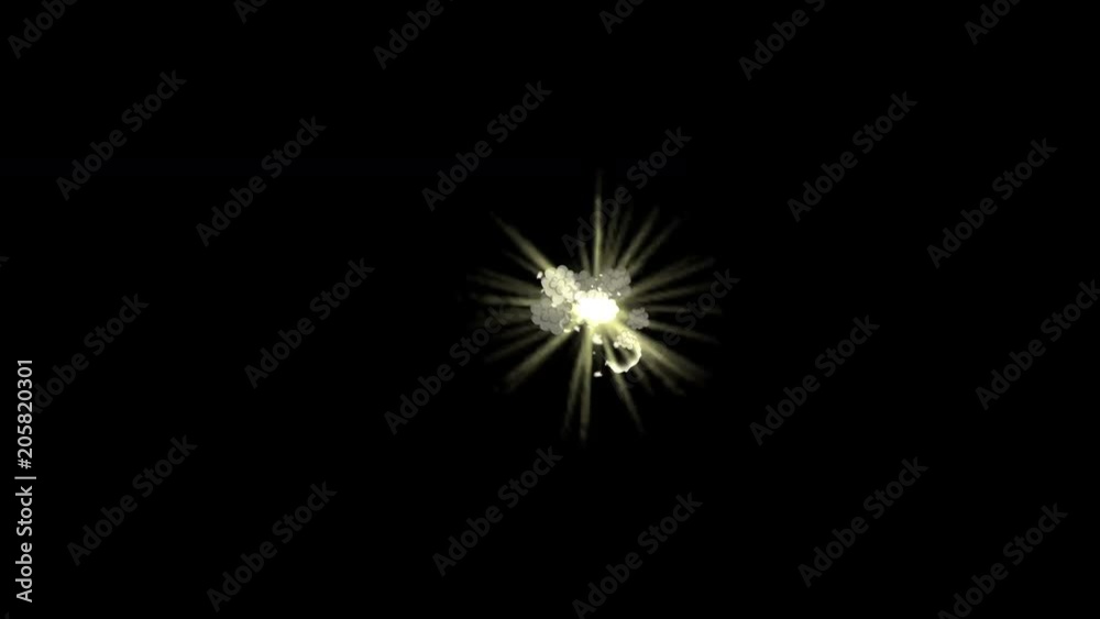 4k Explosion cartoon energy smoke fire,comic war,heat flame swelling gas background.