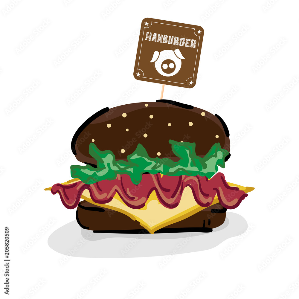 fastfood hamburger drawing graphic object fastfood hamburger drawing graphic object
