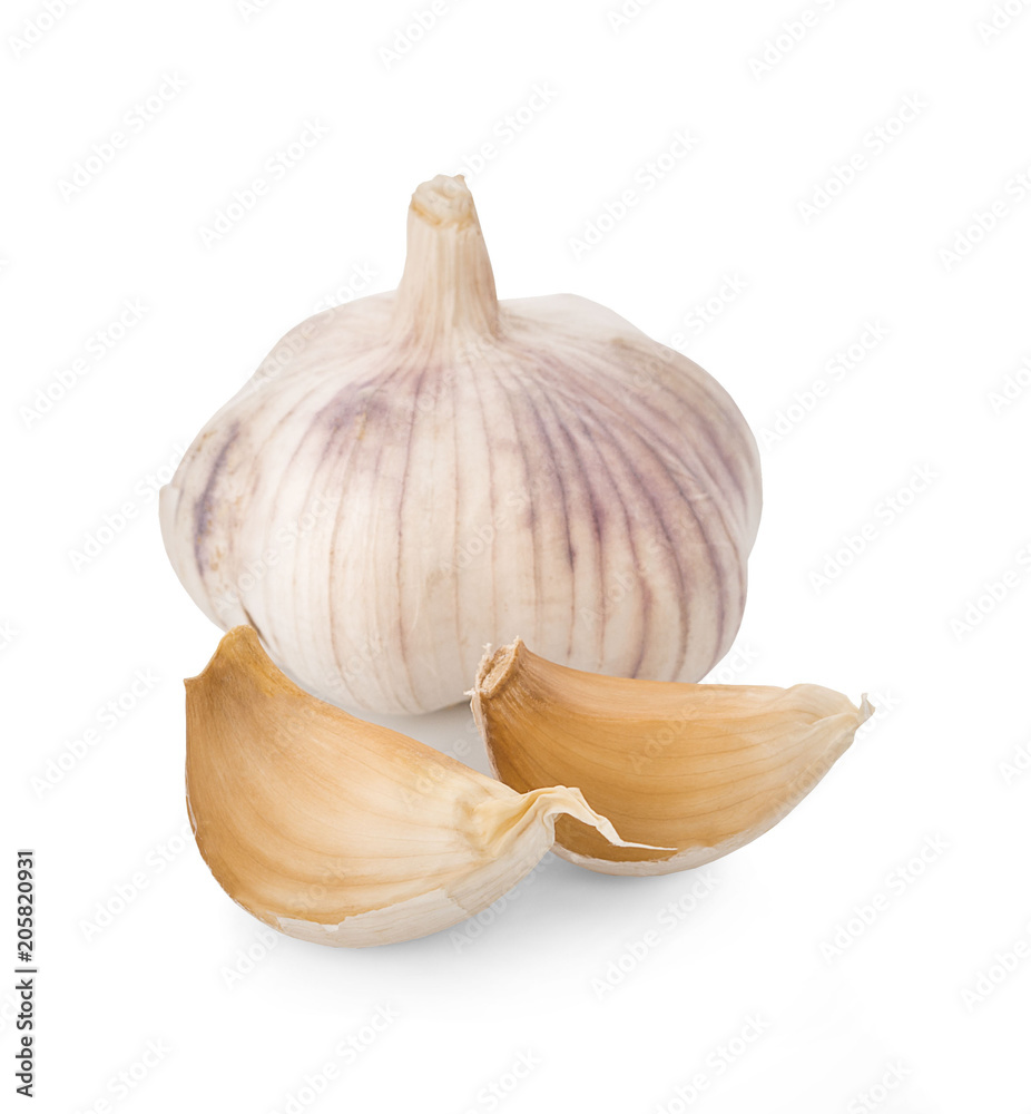 Obraz premium garlic on white background