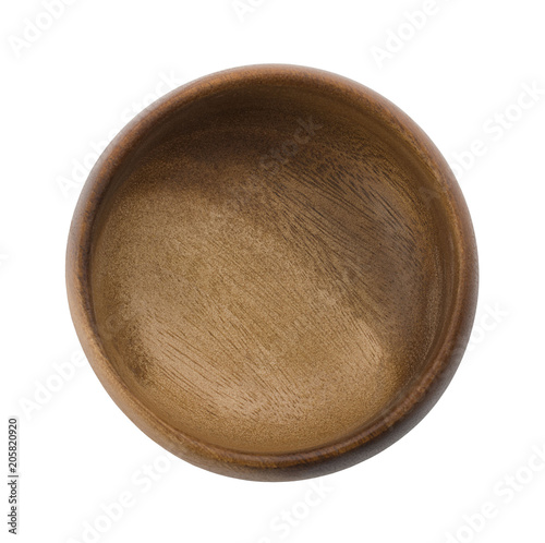 wooden bowl top view