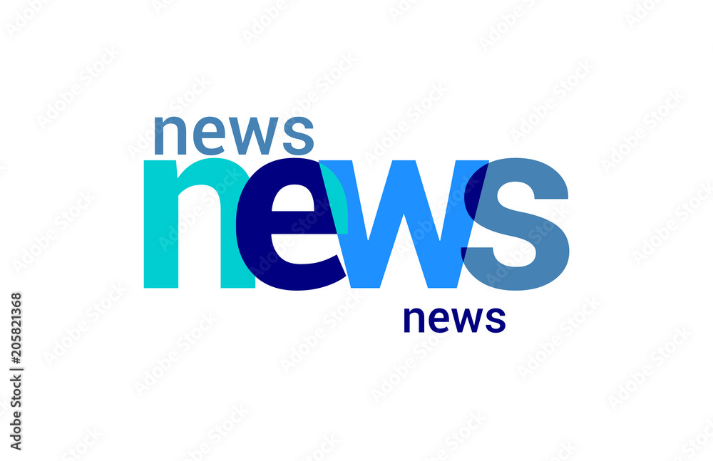 News Blue Overlapping Vector Letter design