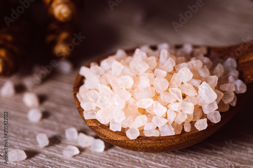  brown organic Himalayan rock salt spa  , healthy spa relaxation concept