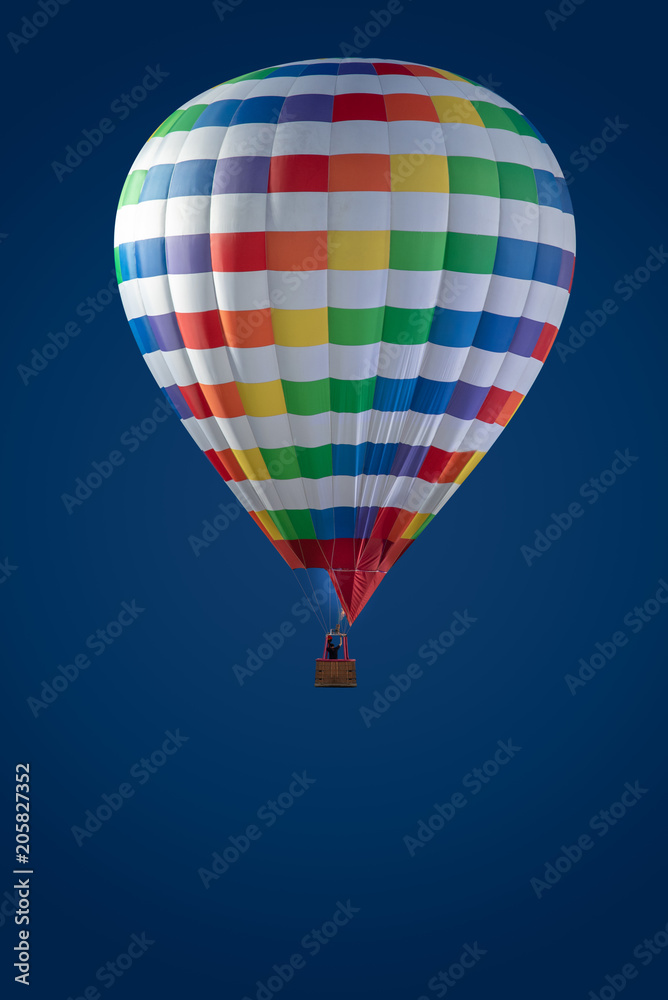Naklejka premium Hot air balloon in blue sky