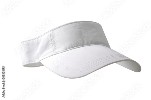 White visor on white background photo