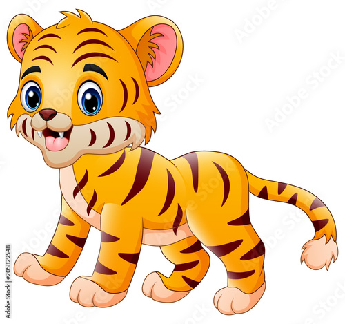 Little tiger make a happy