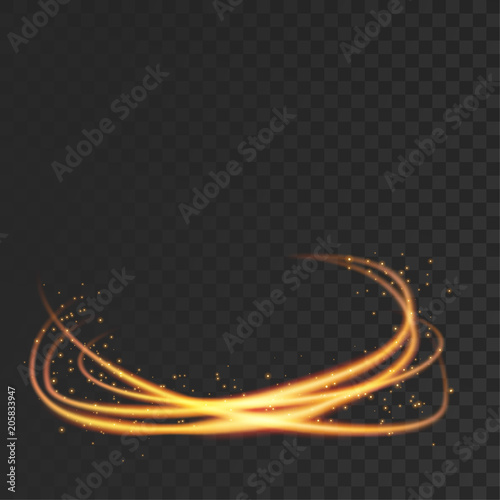 Magical fashion orbital lights swooshes pattern layout