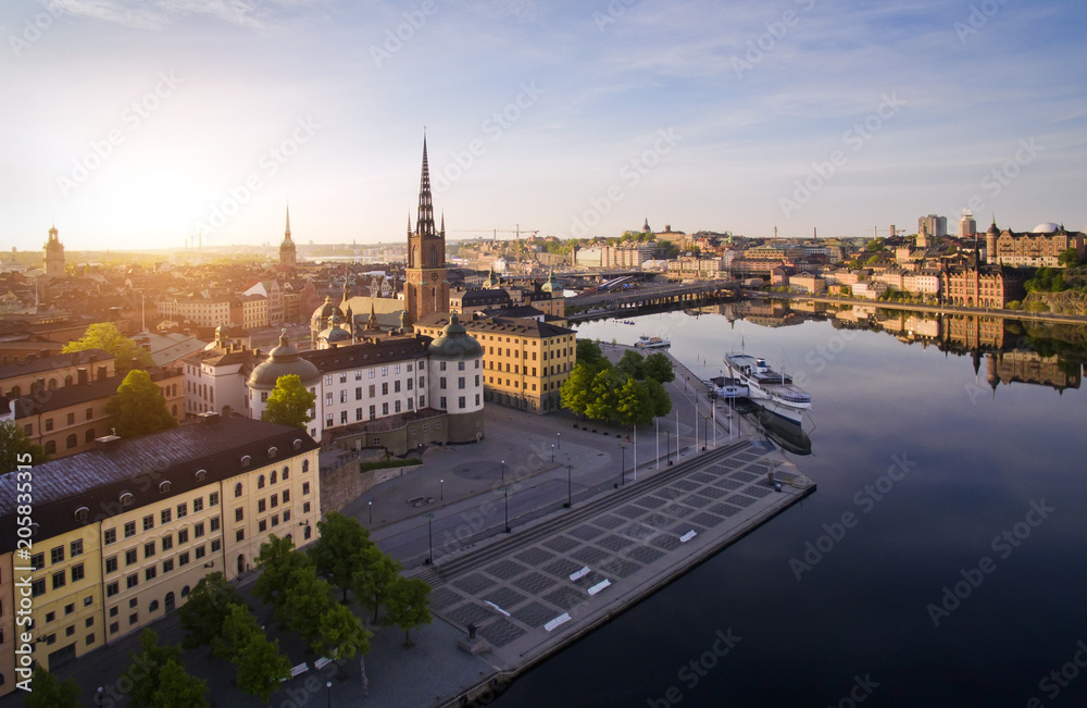 Obraz premium Aerial view of Stockholm City