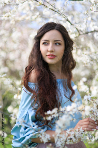 Young woman in spring