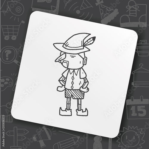 pinocchio doodle