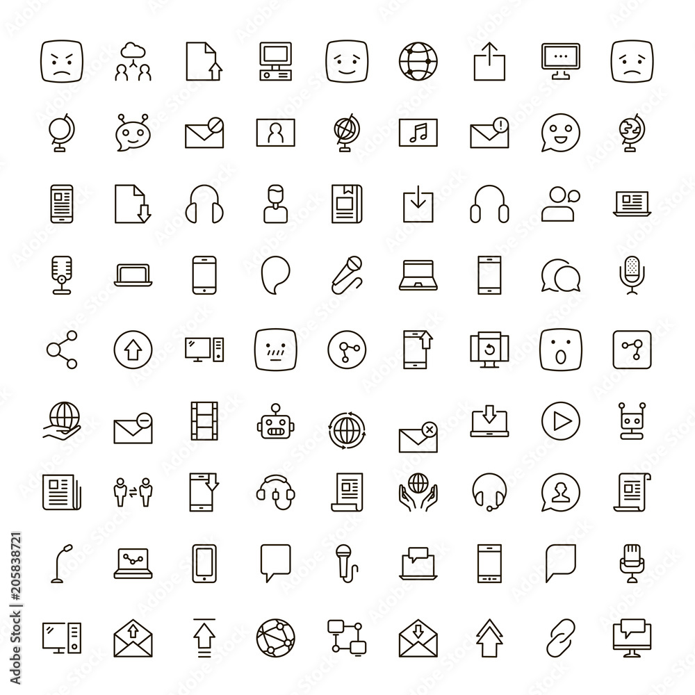 Flat line icon Flat line icon