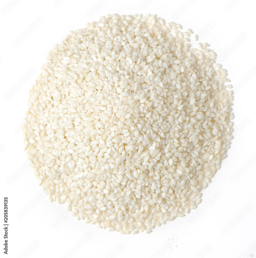 Sesame seeds isolated on white background Sesame seeds isolated on white background