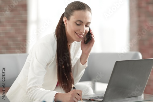 business woman working with financial documents