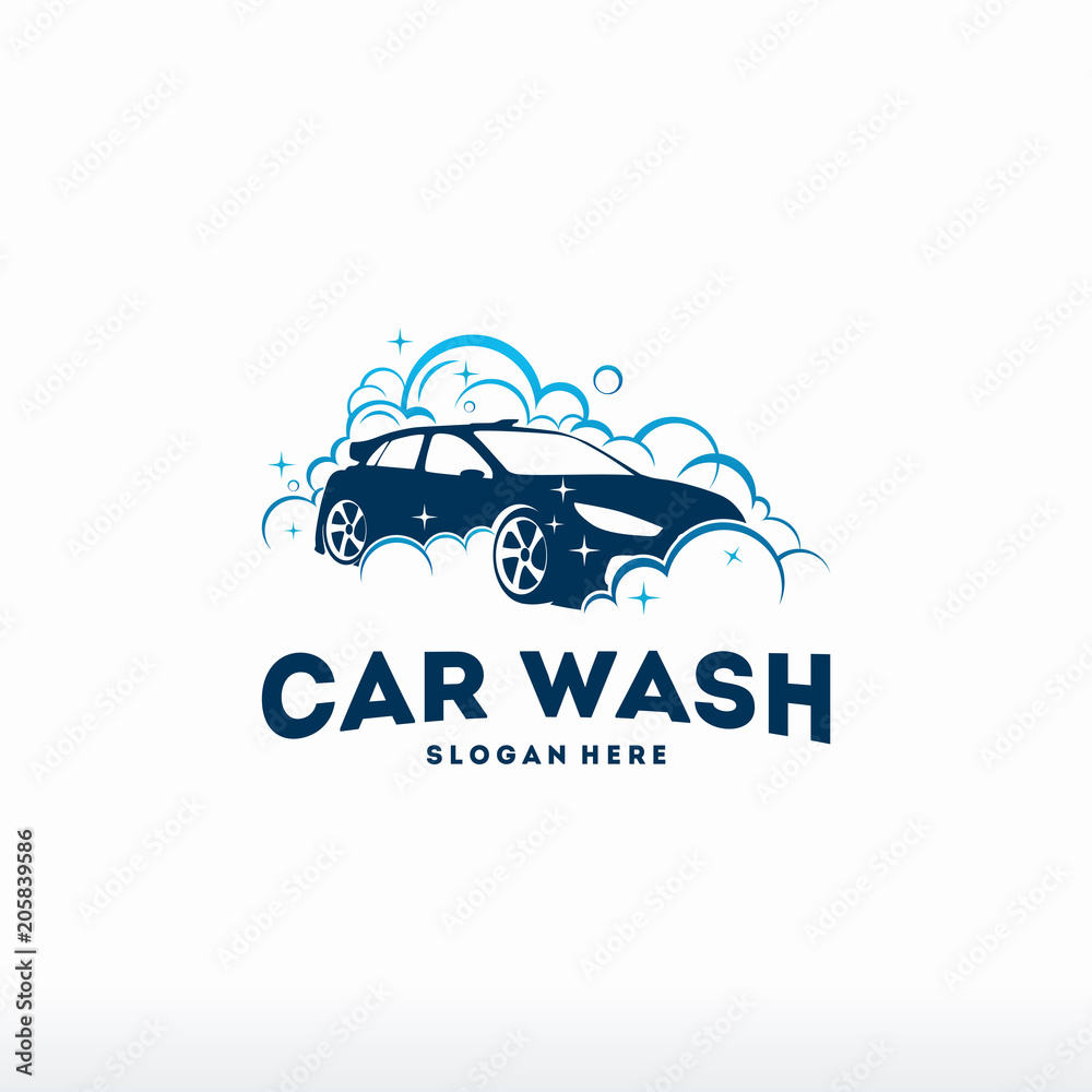 Car Wash logo designs concept vector, Automotive Cleaning logo template  Stock Vector | Adobe Stock