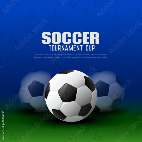 soccer tournament background with football design