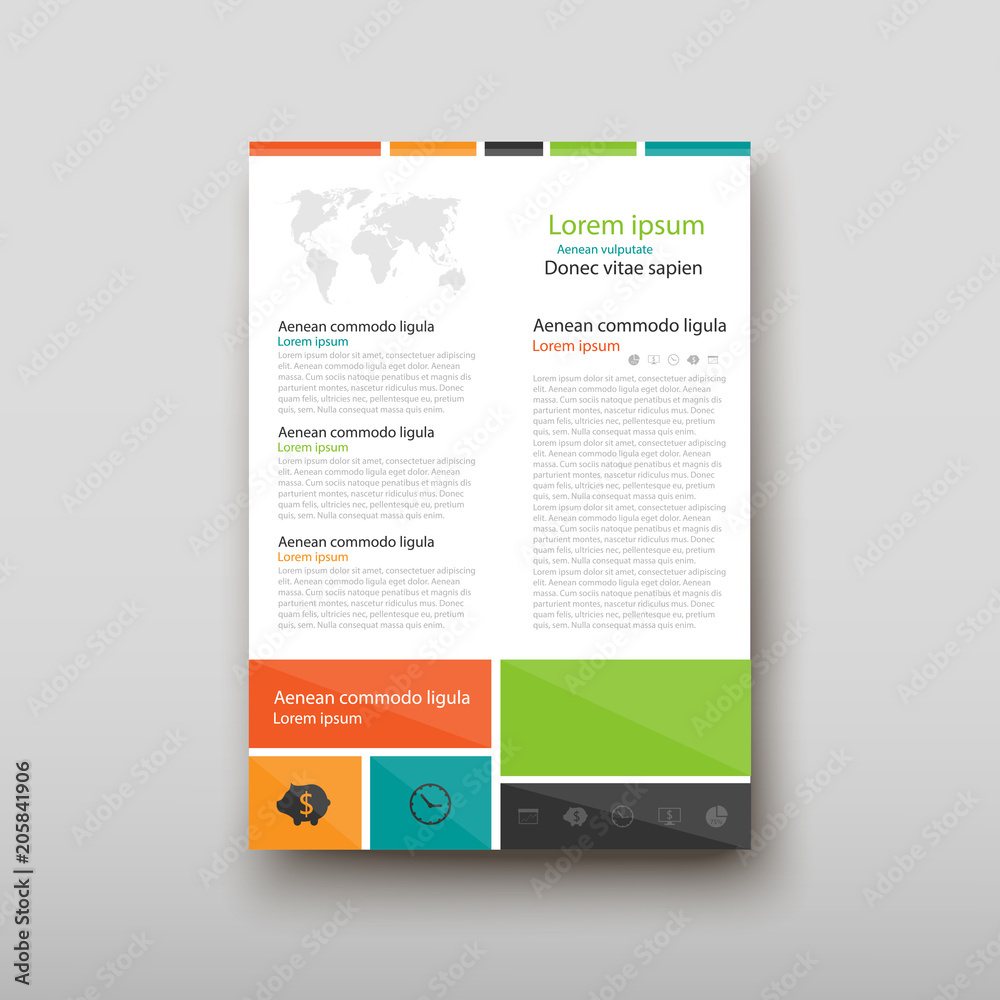 Obraz premium Leaflet cover presentation abstract geometric background, layout in A4 set technology brochure flyer design template vector shadow