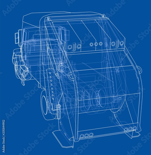 Garbage truck concept. Vector