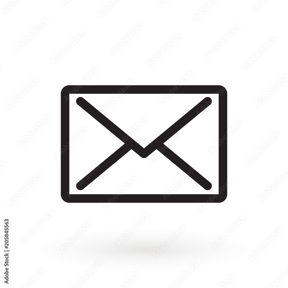 Envelope Mail icon, vector illustration. Flat design style. Envelope Mail icon, vector illustration. Flat design style.