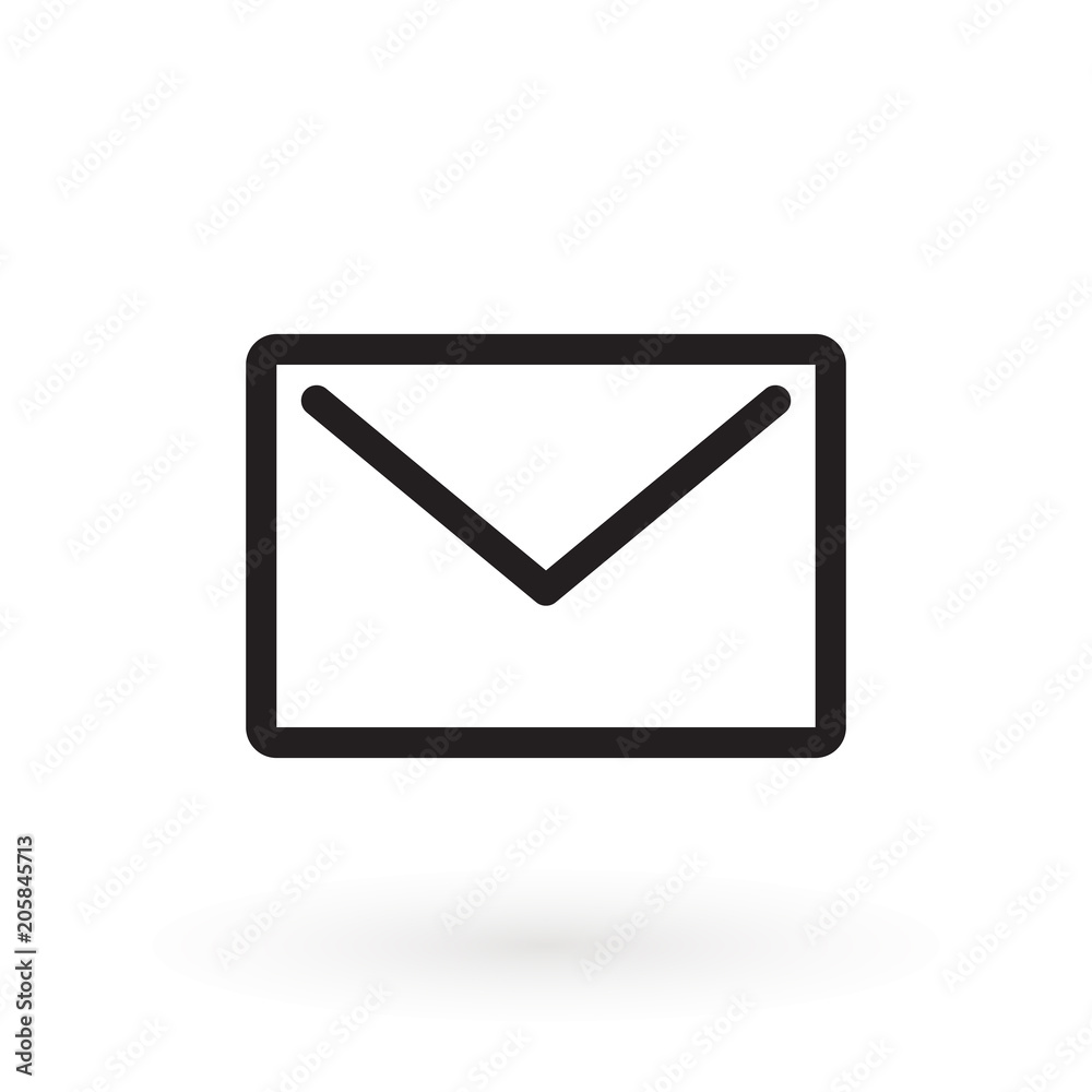 Envelope Mail icon, vector illustration. Flat design style. Envelope Mail icon, vector illustration. Flat design style.