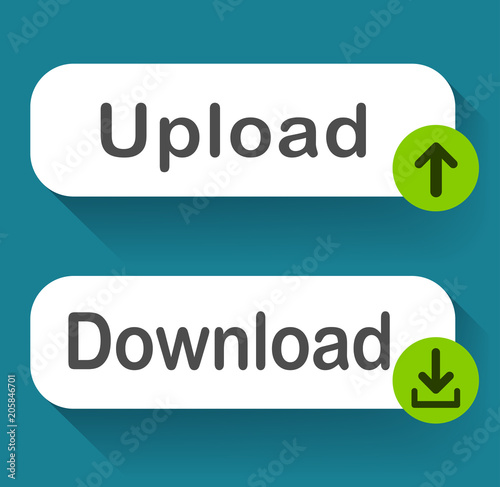 download and upload buttons design