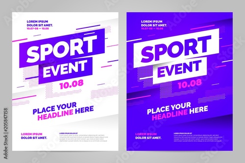 Vector layout design template for sport event.