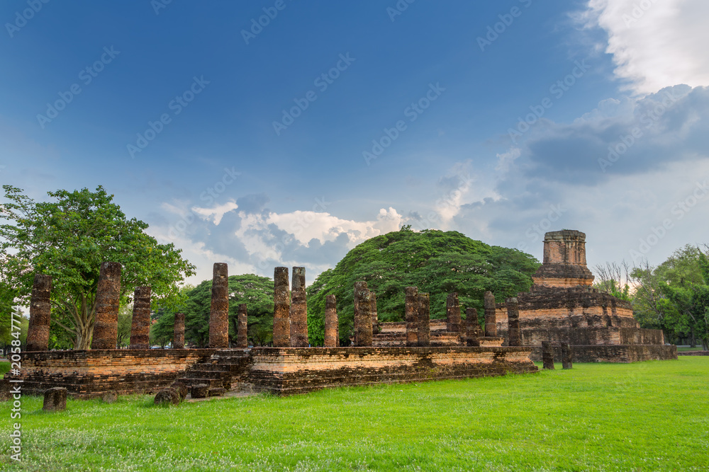 Sukhothai historical park in Thailand