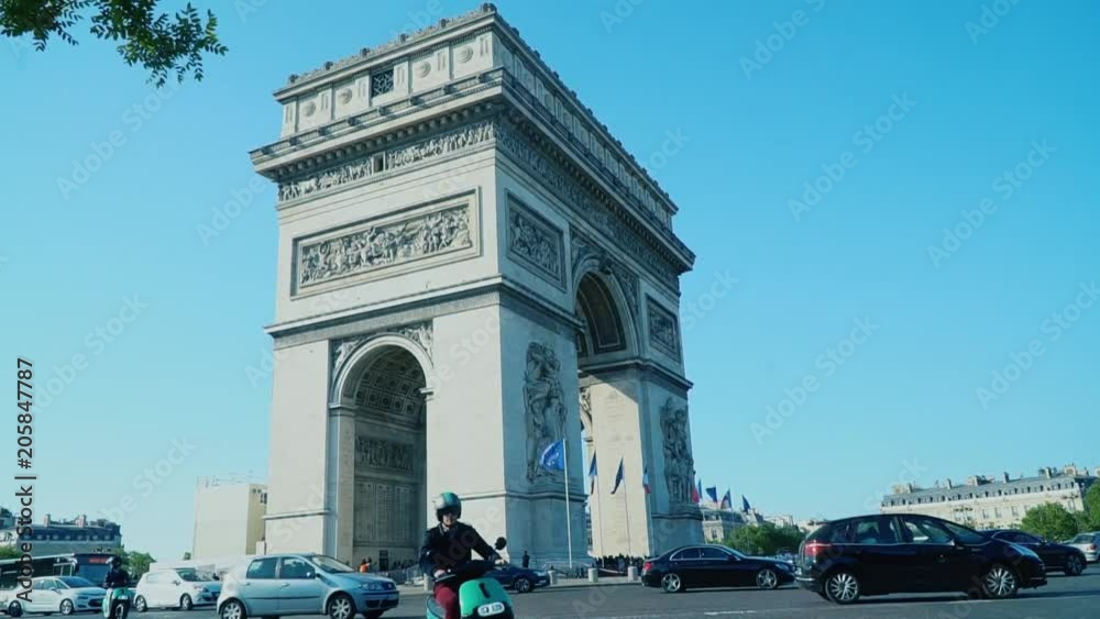 Arc de triomphe in Paris, PARIS – MAY 03, 2018