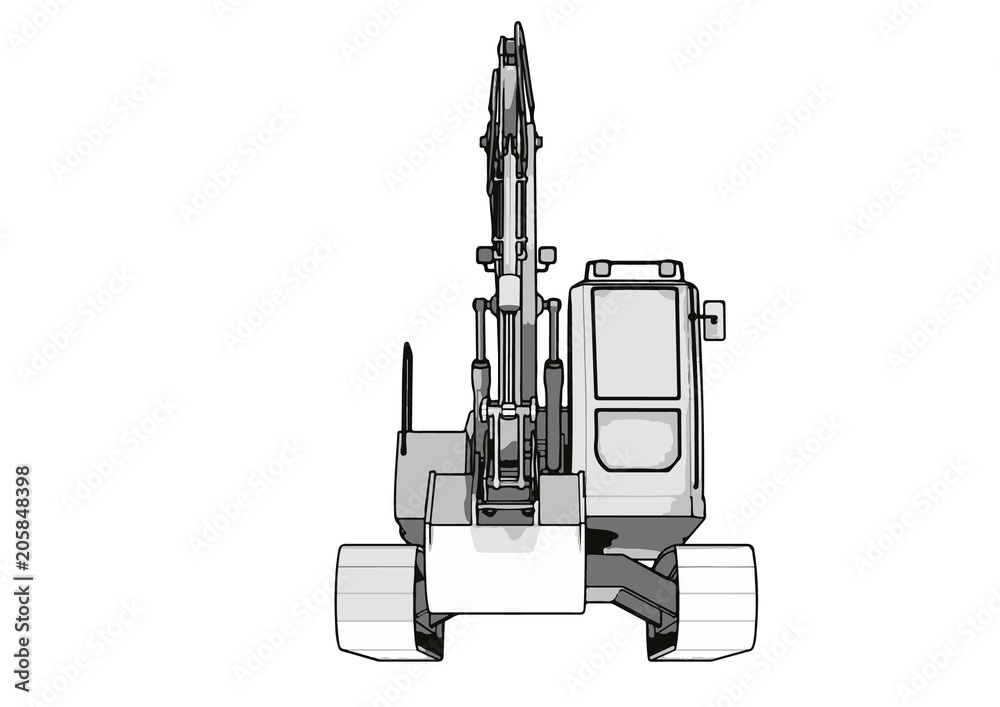 sketch of an excavator vector sketch of an excavator vector