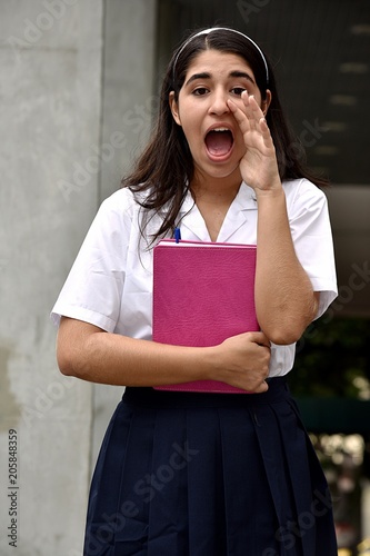 Catholic Colombian School Girl Yelling