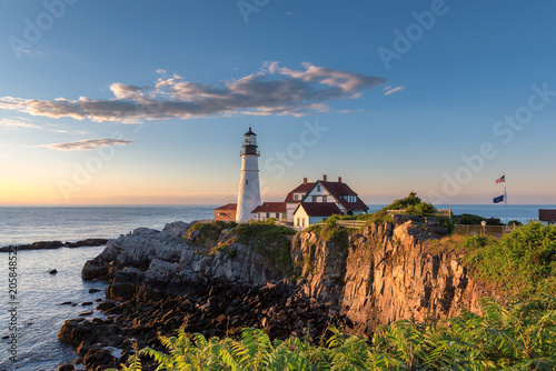Murais de parede Portland Head Lighthouse in Cape Elizabeth, New England, Maine, USA