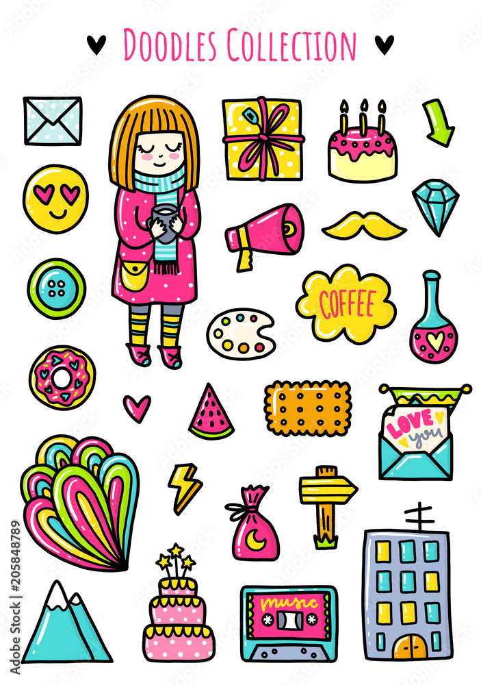 Vector doodle elements Vector doodle elements
