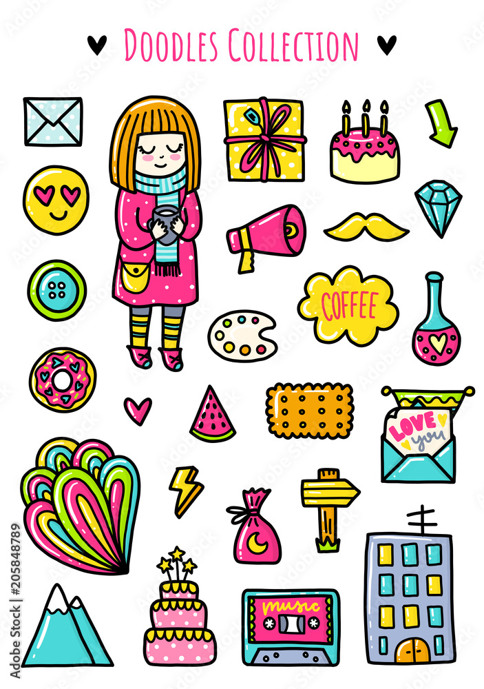 Vector doodle elements