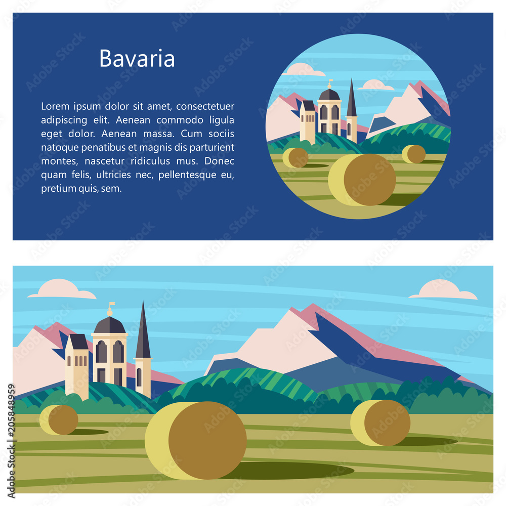 Naklejka premium Bavaria. Vector illustration.