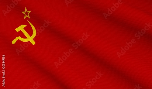 Waving flag of USSR