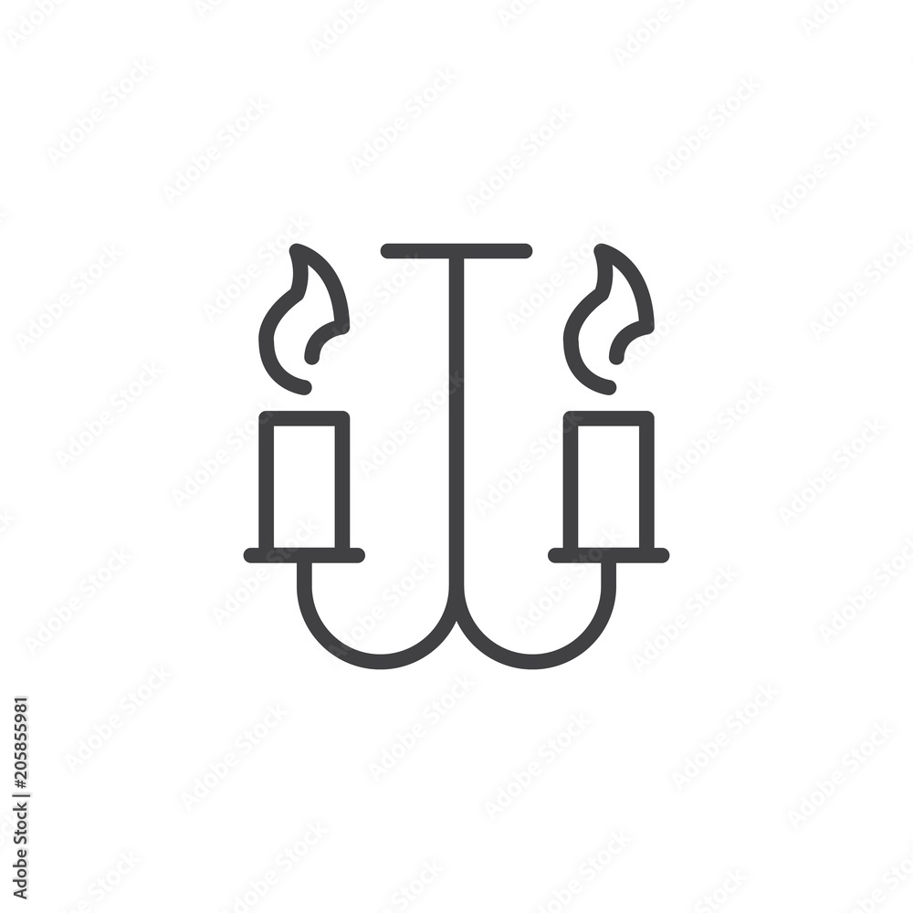 Wall lamp outline icon. linear style sign for mobile concept and web design. Lantern simple line vector icon. Symbol, logo illustration. Pixel perfect vector graphics Wall lamp outline icon. linear style sign for mobile concept and web design. Lantern simple line vector icon. Symbol, logo illustration. Pixel perfect vector graphics