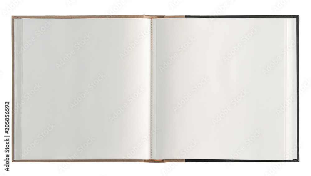 Naklejka premium Open book isolated white background