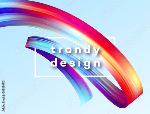 Modern colorful flow poster. Wave Liquid shape in blue color background. Art design for your project. Vector illustration