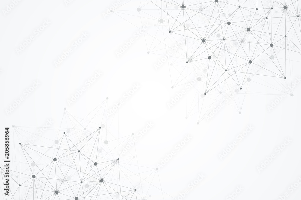 Abstract polygonal background with connected lines and dots. Minimalistic geometric pattern. Molecule structure and communication. Graphic plexus background. Science, medicine, technology concept. Abstract polygonal background with connected lines and dots. Minimalistic geometric pattern. Molecule structure and communication. Graphic plexus background. Science, medicine, technology concept.