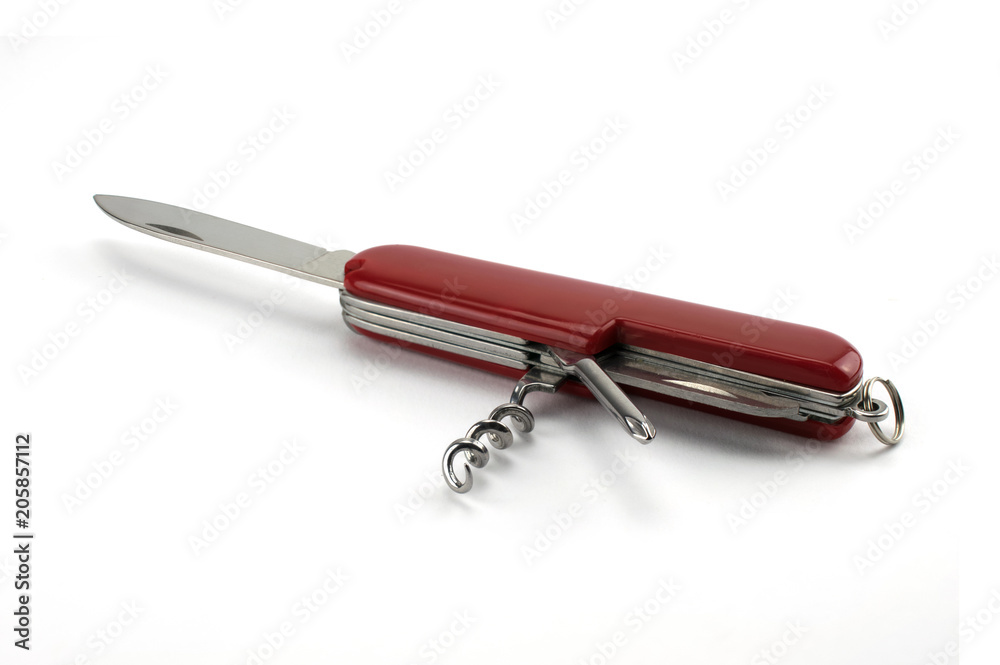 Multipurpose knife isolated on white Multipurpose knife isolated on white