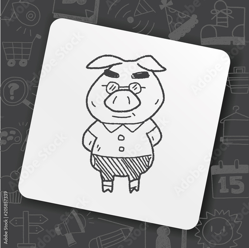 three little pigs doodle