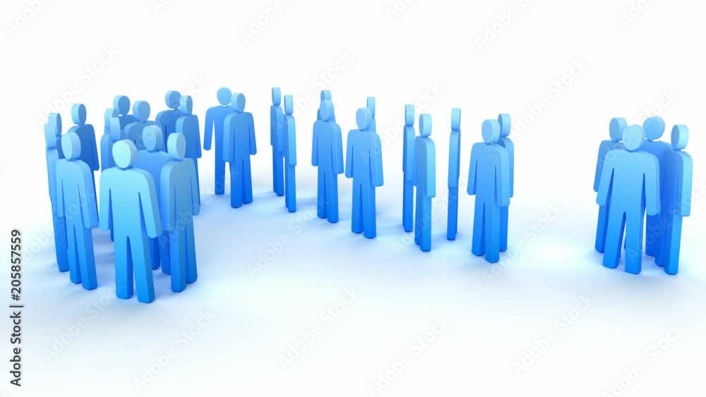 Question of people concept, 3D animation Question of people concept, 3D animation
