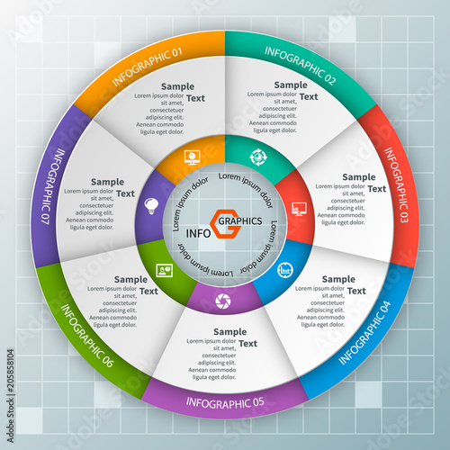 Abstract 3D Paper Infographics