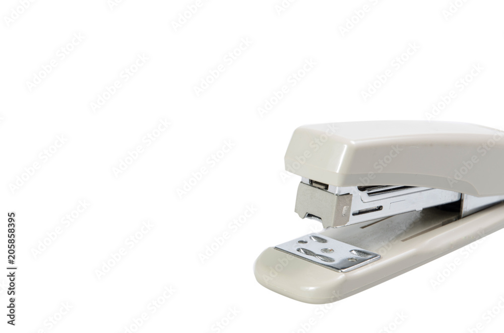 white staples isolated on a white background.with clipping path white staples isolated on a white background.with clipping path