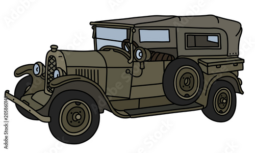 The vintage khaki military convertible