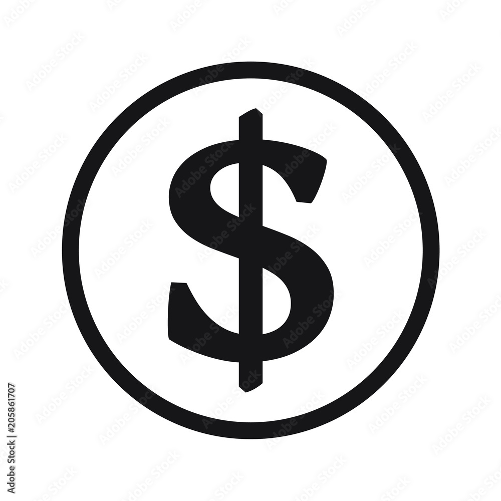 Dollar sign, dollar symbol, vector illustration Dollar sign, dollar symbol, vector illustration