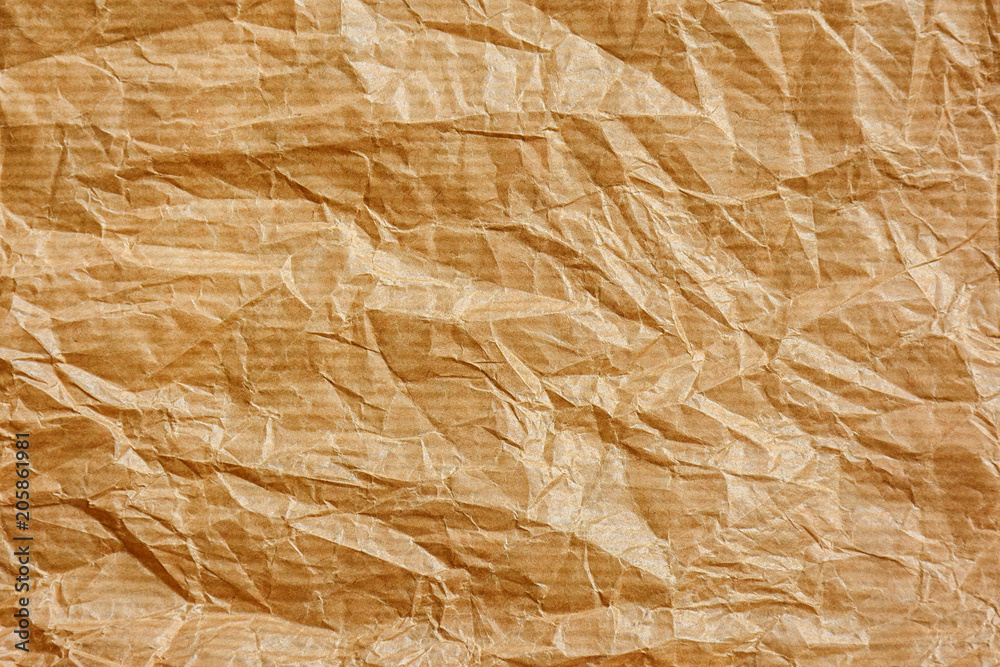 Obraz premium wrinkled brown paper texture