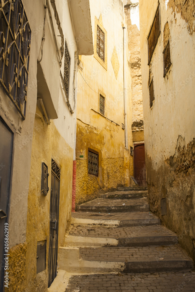 Winding alley in Morocco