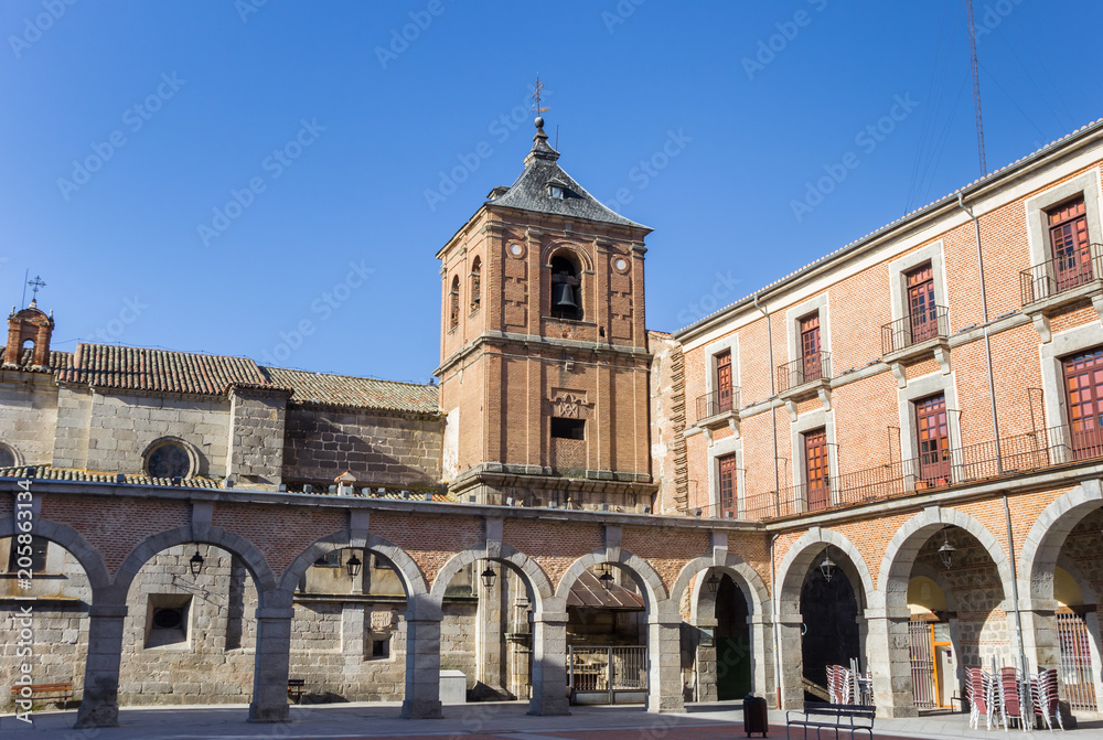 San Juan Bautista church on the central market square of Avila, Spain