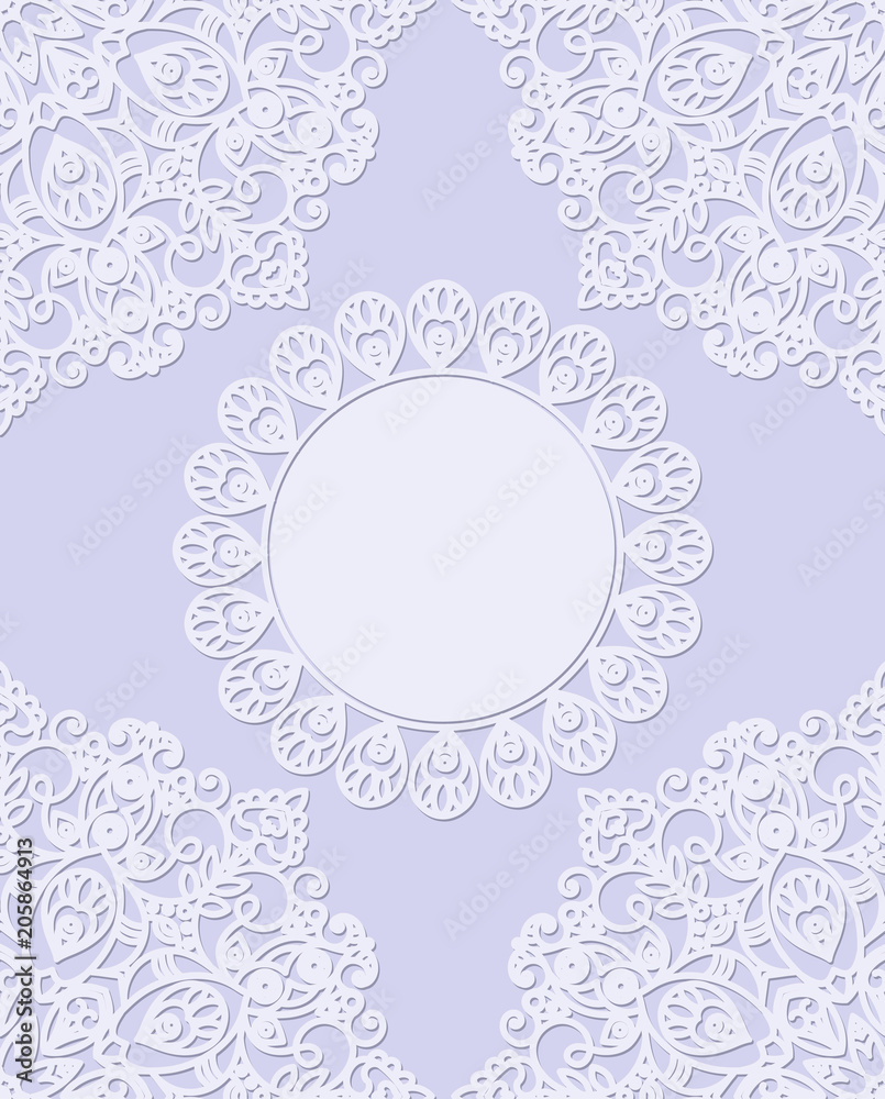 delicate background card with openwork frame delicate background card with openwork frame