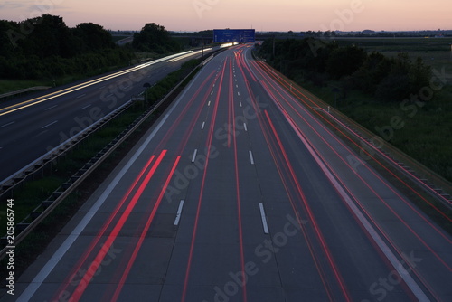 Wallpaper Mural Gorgeous long exposure view at a highway A14 (Autobahn) in Leipzig, Germany Torontodigital.ca