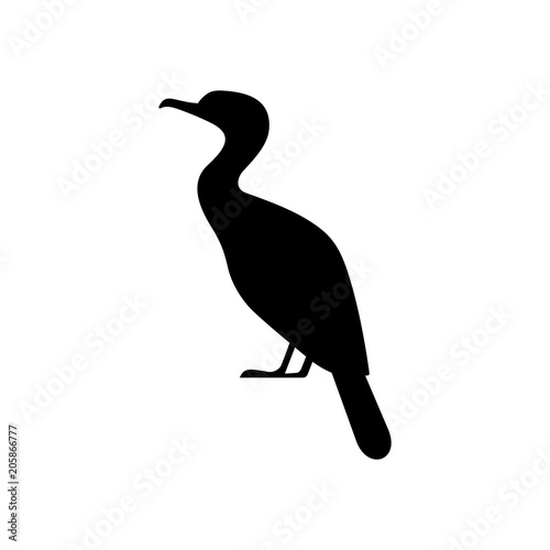 Great cormorant bird icon